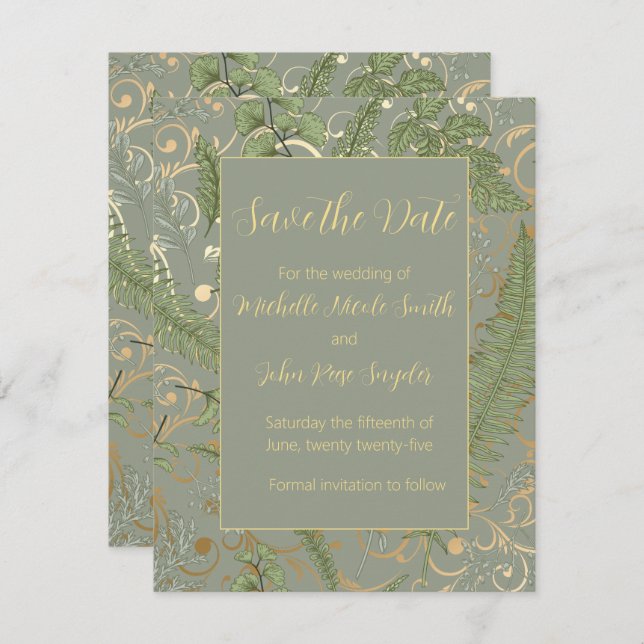 Reserve A Data Fern Floral Pattern (Frente/Verso)
