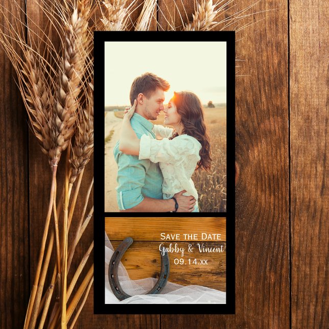 Reserve A Data Ferradura e Véu Ocidental Salvem a Data (Criador carregado)