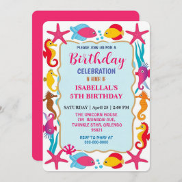 Reserve A Data Festa de aniversário de peixes espinhosos e colori