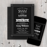 Festa de Aposentadoria Surpresa! Silêncio! Preto e