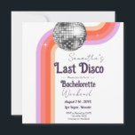 Reserve A Data Festa de Despedida de Solteira Disco Retro<br><div class="desc">Modelo de convite e itinerário de festa de despedida de solteira Last Disco personalizável e editável,  festa adulta disco retrô e groovy 
convite frente e verso com eventos da festa</div>
