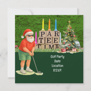 Reserve A Data Festa de Natal do tee de Par de golfe Papai Noel