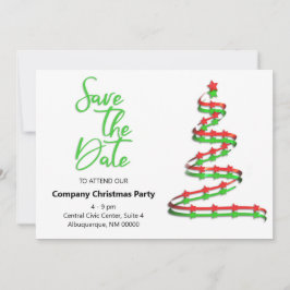 Reserve A Data Festa de Natal Salve a Data Árvore Contemporânea