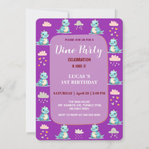 Reserve A Data Festa de primeiro aniversario dos Dinossauros Bebê