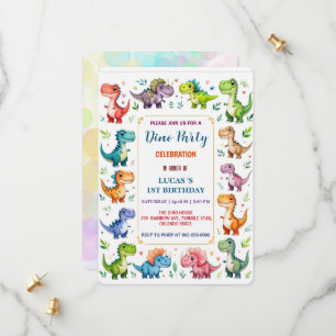 Reserve A Data Festa de primeiro aniversario dos Dinossauros Bebê