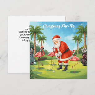 Reserve A Data Festa de tee de golfe Papai Noel Flamingo Natal
