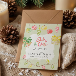 Reserve A Data Festa Verde de Natal Cute Jingle & Mingle