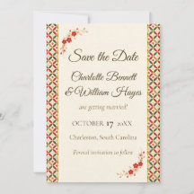 Festive Japanese Blossom Save the Date