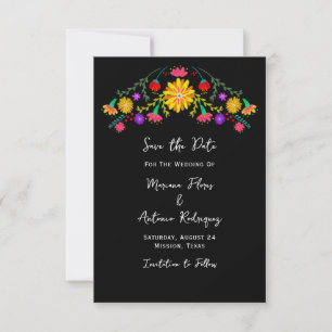 Reserve A Data Fiesta Mexicana Floral Save The Date