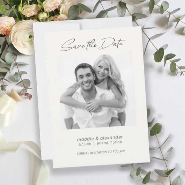 Reserve A Data Filtro Preto e Branco para Foto de Casamento Moder (Criador carregado)