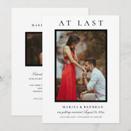 Reserve A Data Finalmente, a Elegante Foto Preta e Branca