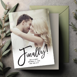 Reserve A Data Finalmente Caligrafia Pincel Script Moderno Chic F