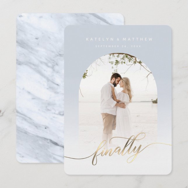 Reserve A Data Finalmente, Foto com Quadro Azul Archado com Scrip (Frente/Verso)