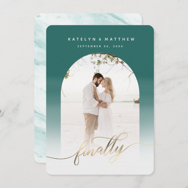 Reserve A Data Finalmente, Foto Fracionada do Script Emerald Arch (Frente/Verso)