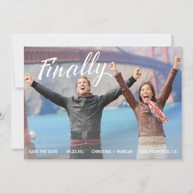 Reserve A Data Finalmente, Salve a Data Blue Stripe (Frente)