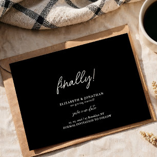 Reserve A Data Finalmente Script Chic Black Weding (Casamento Pre