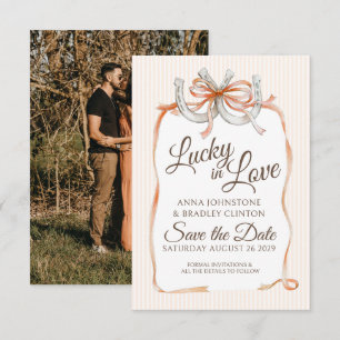 Reserve A Data Fita de ferradura da sorte casamento save the date