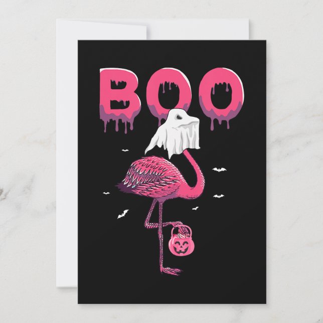 Reserve A Data Flamingo | Flamingo Boo Ghost Halloween (Frente)