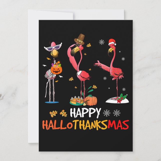 Reserve A Data Flamingo | Flamingo Happy HalloThanksmas (Frente)