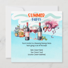 Reserve A Data Flamingo Funny Design para festa