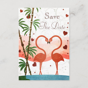 Reserve A Data Flamingos Cor-De-Rosa Bonito Salvem A Data