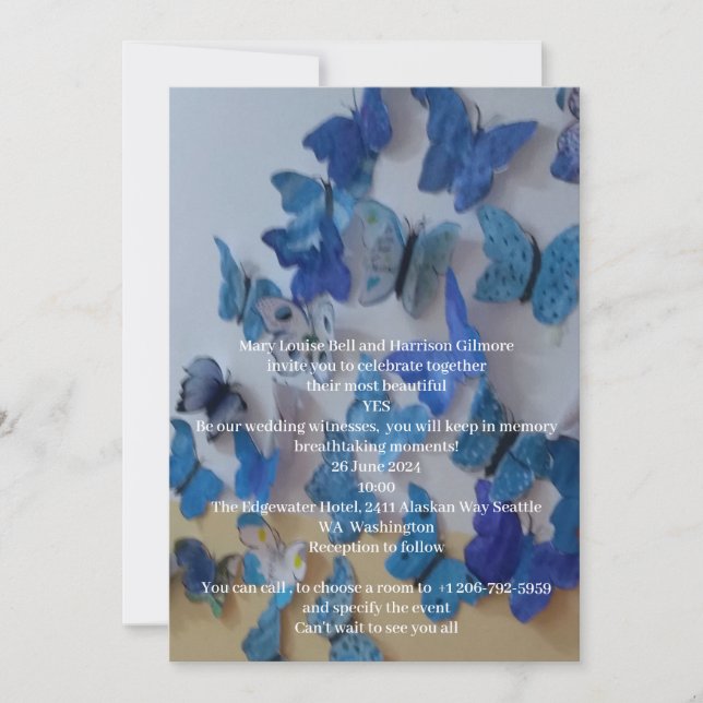 Reserve A Data Flat Save The Date Card Wedding  (Frente)