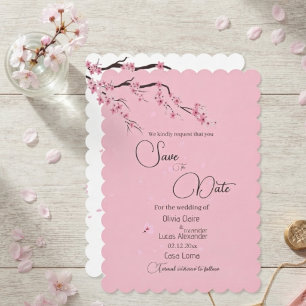 Reserve A Data Flor de Cerejeira Rosa Floral Sakura Aquarela