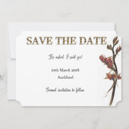 Reserve A Data Flor de Linho Nova Zelândia Salve a Data