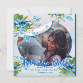 Reserve A Data Flor de Não-me-esqueças Azul Save the dates