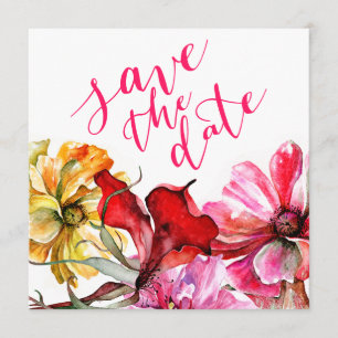 Reserve A Data Flora Botanica Watercolor Guarda a Data