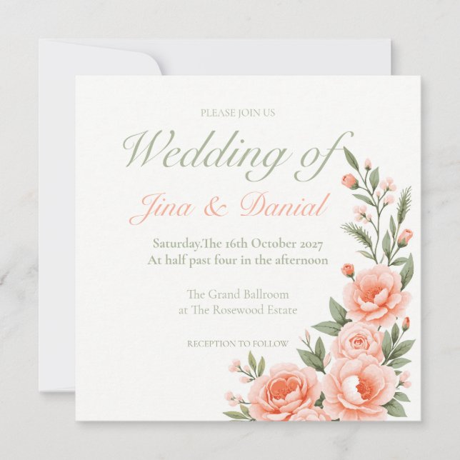 Reserve A Data Floração ao Pôr do Sol - Laranja Suave (Frente)