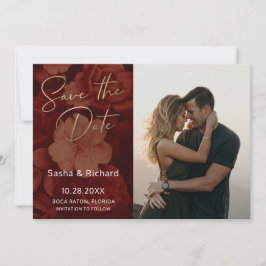 Reserve A Data Florais de Ruby Escuro