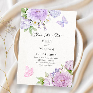 Reserve A Data Floral bloom butterflies wedding