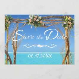 Reserve A Data Floral Boho Summer Beach Casamento Salve a Data