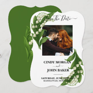 Reserve A Data Floral Casamento Save The Date - Lírio do Vale