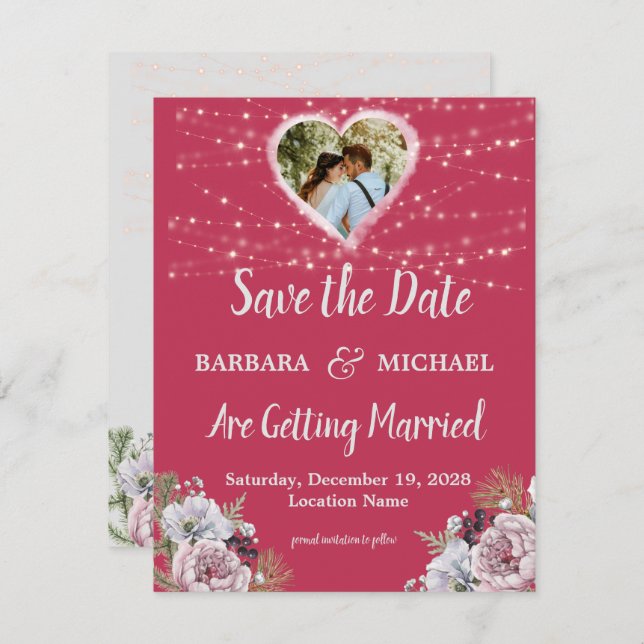 RESERVE A DATA FLORAL COLORIDO BRILHO (Frente/Verso)