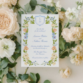 Reserve A Data Floral Crest Frame Wedding