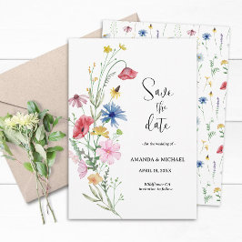 Reserve A Data Floral de Casamento de Flor Silvestre