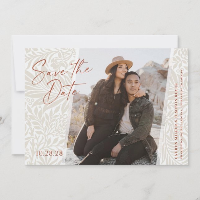 Reserve A Data Floral do Deserto (Frente)