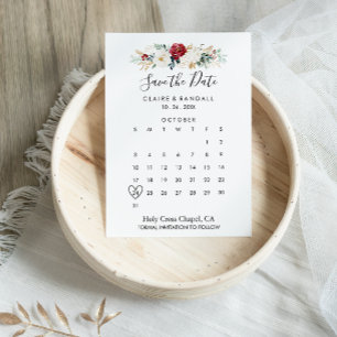 Reserve A Data Floral Dourado Clássico Salvar o Calendário de Dat