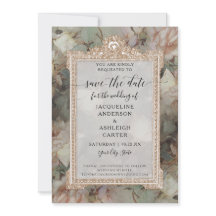 Floral Elegante Blush White Mint Rosa Dourado