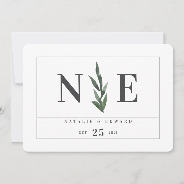 Reserve A Data floral em aquarela save the date (Frente)