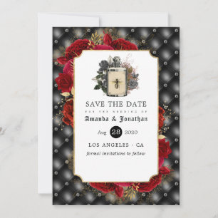 Reserve A Data Floral Gothic Wedding