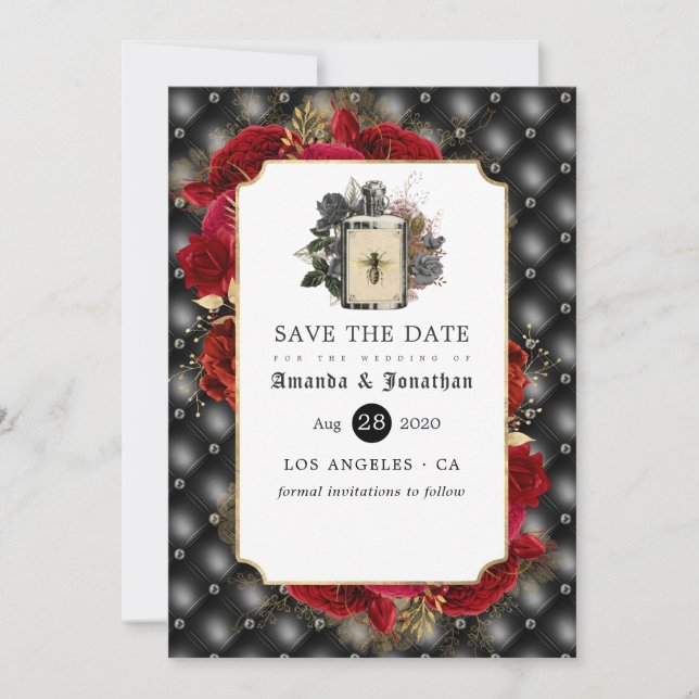 Reserve A Data Floral Gothic Wedding (Frente)