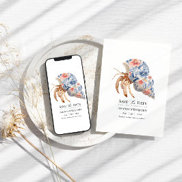 Reserve A Data Floral Hermit Crab Coastal Beach Wedding Nautical