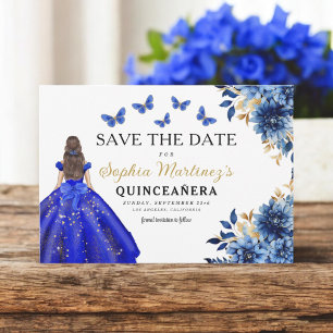 Reserve A Data Floral Real Princesa Azul Birthday Quinceanera