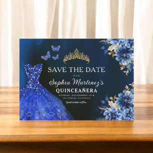 Reserve A Data Floral Real Princesa Azul Birthday Quinceanera