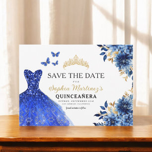 Reserve A Data Floral Real Princesa Azul Birthday Quinceanera