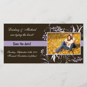 Reserve A Data Floral Save the Date Wedding - Roxo