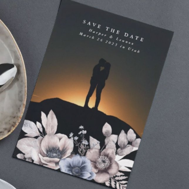 Reserve A Data Floral sem Aquarelas Secas De Boêmia Simples (Criador carregado)